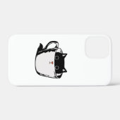 カップに赤い鼻を隠した黒い子猫 Case-Mate iPhoneケース (裏面 (横))