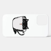 カップに赤い鼻を隠した黒い子猫 Case-Mate iPhoneケース (裏面 (横))