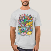 カップのアート用品カラフルパーソナライズ文字 Tシャツ (正面)