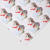 カップのクリスマスティッシュペーパーで子犬 薄葉紙 (詳細)