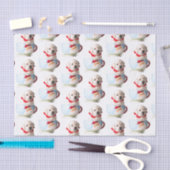 カップのクリスマスティッシュペーパーで子犬 薄葉紙 (クラフト)