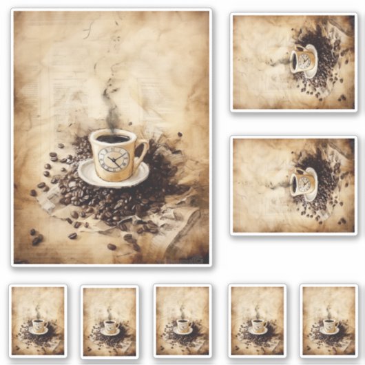 カップのコーヒータイム シール (正面)