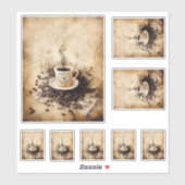 カップのコーヒータイム シール (シート)