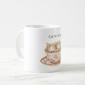 カップの中で眠る猫 コーヒーマグカップ (正面左)