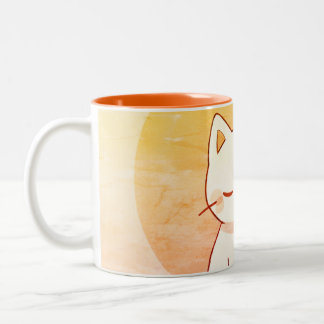 「カップの中のカドル：かわいいコーヒーマグで甘い瞬間 ツートーンマグカップ