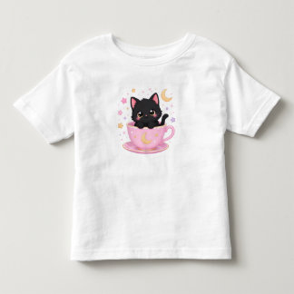カップの中の可愛い子猫 トドラーTシャツ