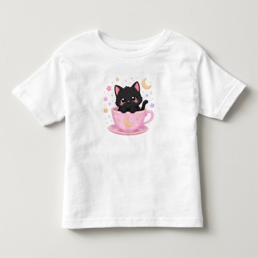 カップの中の可愛い子猫 トドラーTシャツ (正面)