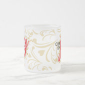 カップの喜び赤と金ゴールドパーソナライズされたマグカップ フロストグラスマグカップ (中央)