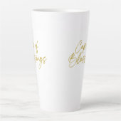 カップの恵み背の高いラテマグカップ カフェラテマグ (正面)