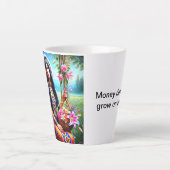 カップの暖かい抱擁 カフェラテマグ (正面)