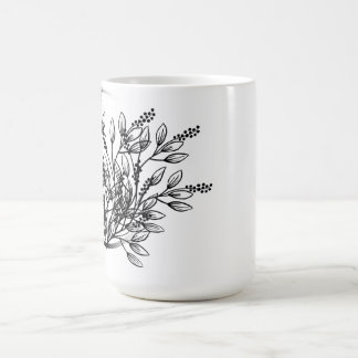 カップをクラシックにするフラワーデザイン コーヒーマグカップ