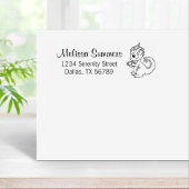 カップアドレスを持つかわいい小さな龍2 ラバースタンプ