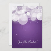 カップエレガントルシャワーグロー&スパークルパープル 招待状 (裏面)