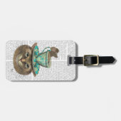 カップオンヘッドのチェシャ猫 ラゲッジタグ (正面横)