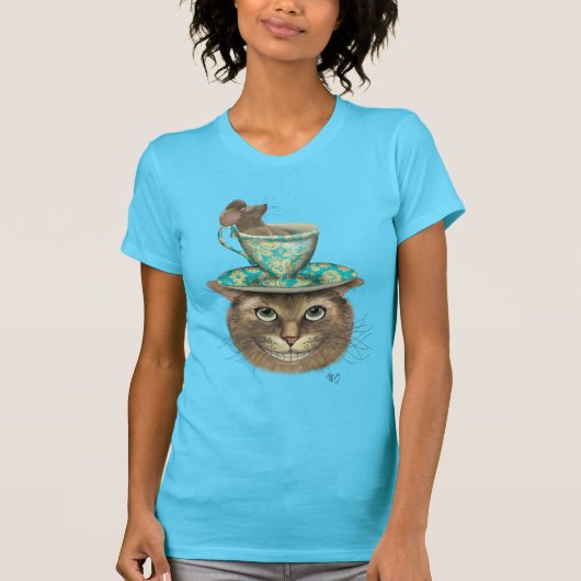 カップオンヘッドのチェシャ猫 Tシャツ (正面)