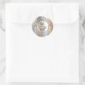 カップカフェビジネスコーヒーショップ ラウンドシール (バッグ)