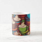 カップカラフルの模様 コーヒーマグカップ (中央)