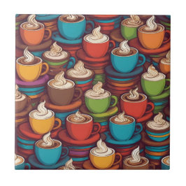 カップカラフルの模様 タイル