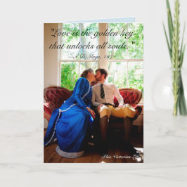 カップキスをするル、ビクトリアン引用文 カード