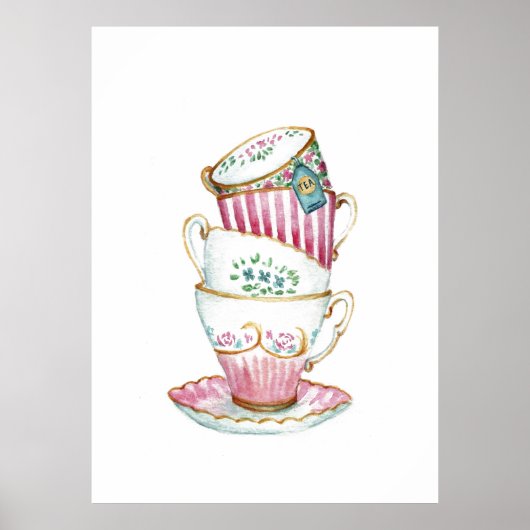 カップキッチンアート ポスター (正面)