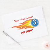 カップクラシックカップ_チーム"犬の名前"_ピットクルーカスタム 楕円形シール (封筒)