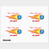 カップクラシックカップ_チーム"犬の名前"_ピットクルーカスタム 楕円形シール (シート)