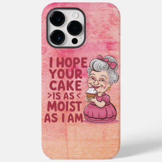 カップケおもしろいーキベーキングおばあちゃん引用文カップケーキ恋人 Case-Mate iPhoneケース (裏面)