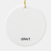 カップケお洒落ーキを使ったかわいいマウス セラミックオーナメント (裏面)