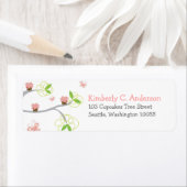 カップケお洒落ーキツリーブランチョーズスウィート誕生日 ラベル (インサイチュ)