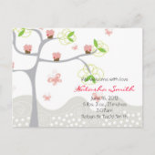 カップケお洒落ーキツリーブランチョーズスウィート誕生日 案内ポストカード (正面)