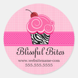 カップケお洒落ーキベーカリーボックスシール ラウンドシール