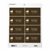 カップケお洒落ーキベーカリー ラベル (フルシート)