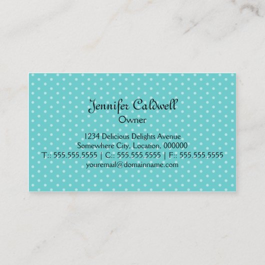 カップケお洒落ーキベーカリー 名刺 (裏面)