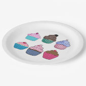 カップケかわいらしーキ ペーパープレート (アングル)