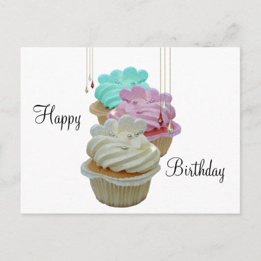 カップケきらきら光るーキ! ポストカード (正面)