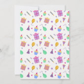 カップケよくはしゃぐーキ1stバースデーフォト招待状 招待状 (裏面)