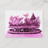 カップケエレガントーキとペストリーを持つ白鳥の戦車 名刺 (裏面)