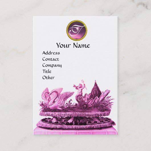 カップケエレガントーキとペストリーを持つ白鳥の戦車 名刺 (正面)