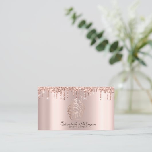 カップケエレガントーキバラ金ゴールドドリップベーカリー 名刺 (スタンド正面)