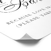 カップケエレガントーキバーブラック書道 |シックなテーブル ポスター (角)