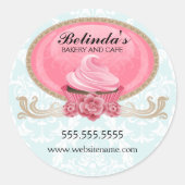 カップケエレガントーキベーカリーボックスシール ラウンドシール (正面)