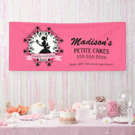 カップケエレガントーキベーカリーレディーシルエット 横断幕