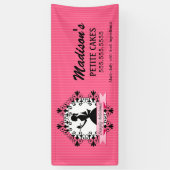 カップケエレガントーキベーカリーレディーシルエット 横断幕 (縦)