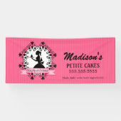 カップケエレガントーキベーカリーレディーシルエット 横断幕 (横)