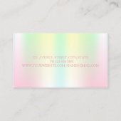 カップケエレガントーキ、ベーカリーツール花ホログラフィック 名刺 (裏面)