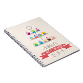 カップケカラフルーキツリーブライダルシャワー ノートブック (右側)