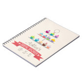 カップケカラフルーキツリーブライダルシャワー ノートブック (左側)