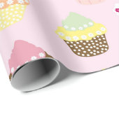 カップケカラフルーキラップ紙 ラッピングペーパー (ロールコーナー)