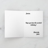 カップケカラフルーモダンキ誕生日カード カード (内部)