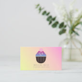 カップケグラデーションーキベーキングケーキデコレーター振りかける 名刺 (スタンド正面)